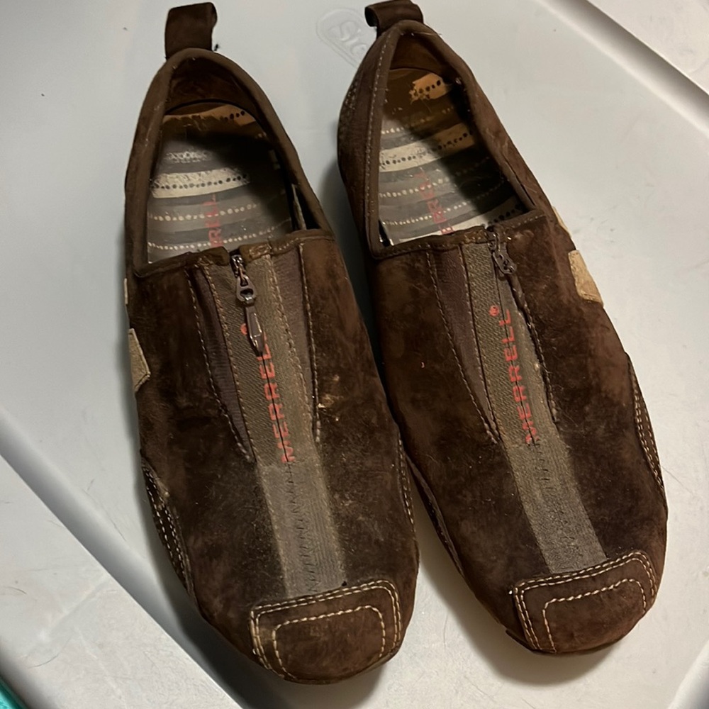 Merrell Polartec Brown Leather Waterproof Running Hiking Shoes Womens Size 9.5